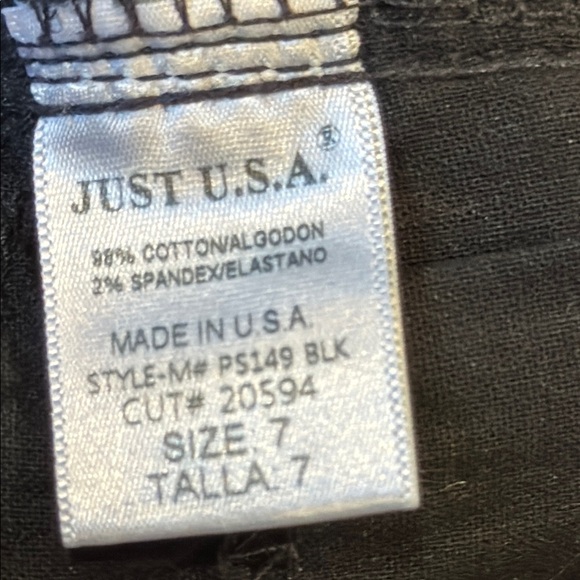 JUSTUSA Black Denim Jeans, size 7 - Picture 8 of 8